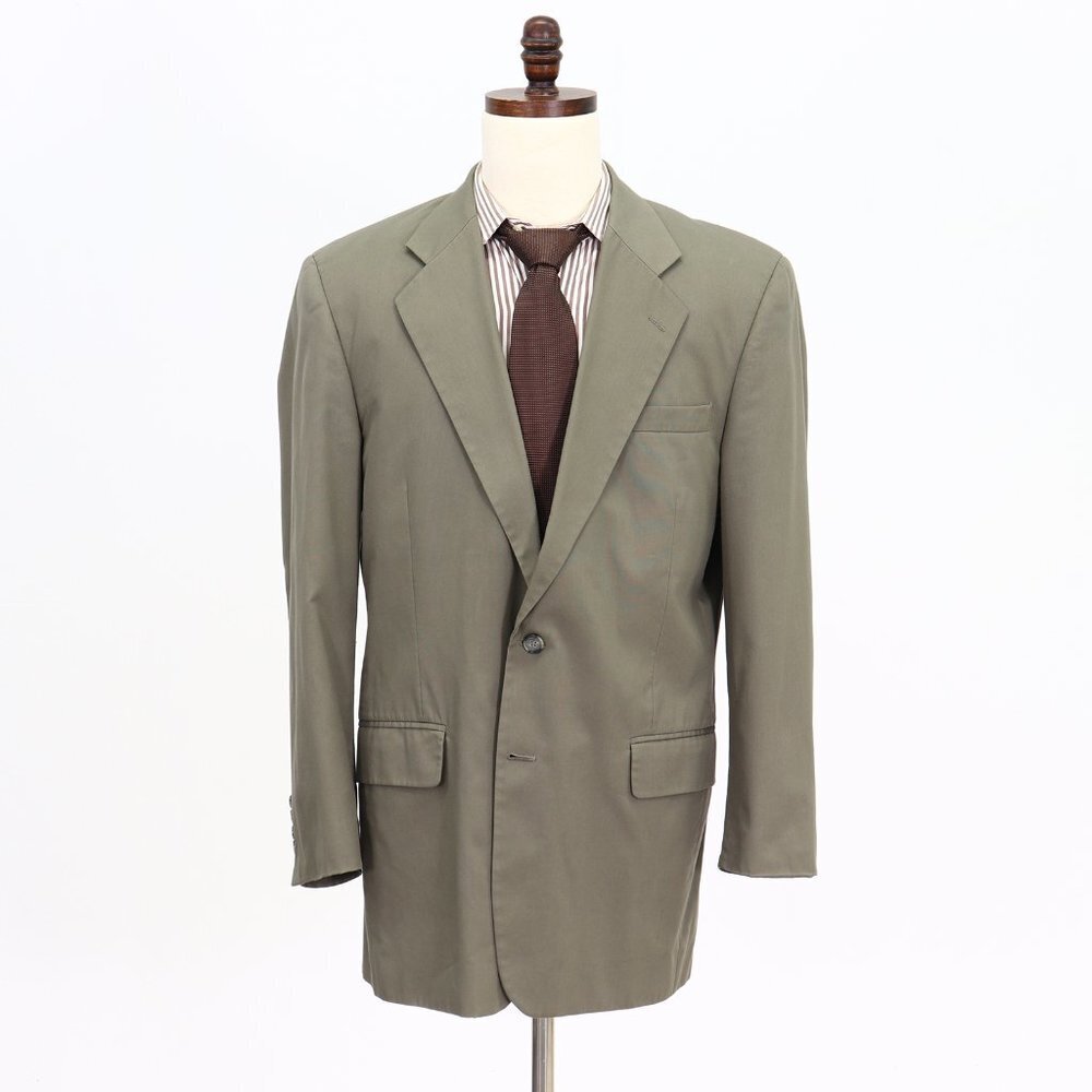 Jos. A. Bank 43R Green Solid 2-Button Sport Coat Blazer Jacket B685